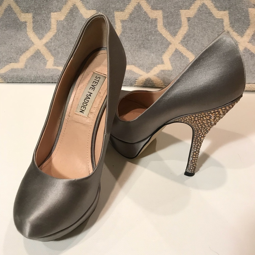 Steve Madden Platform Crystal Studded Heels